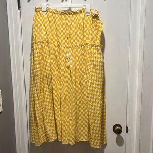 New KERRI ROSENTHAL vacay sun print midi skirt